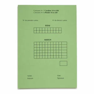 Bloc 100 feuilles de match 10m vert 2