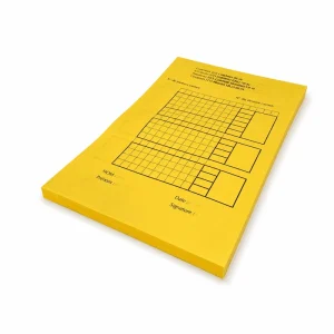 Bloc 100 feuilles de match 50m jaune