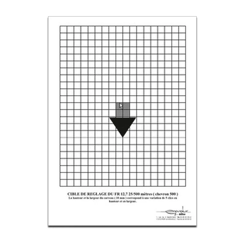 Cible de réglage FR 12.7 format 21x29.7 papier
