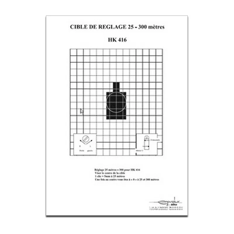 Cible de réglage HK 416 format 21x29.7 papier