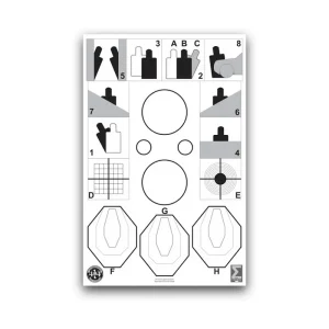 Cible formation ST-2 format 55x85 papier fort