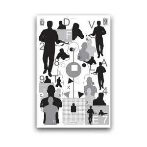 Cible formation ST-3 format 55x85 papier fort