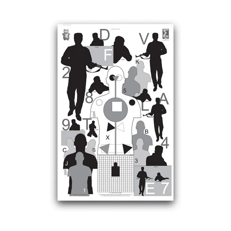 Cible formation ST-3 format 55x85 papier fort