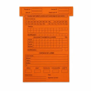 Fiche planning universelle T3 134x80mm orange 3